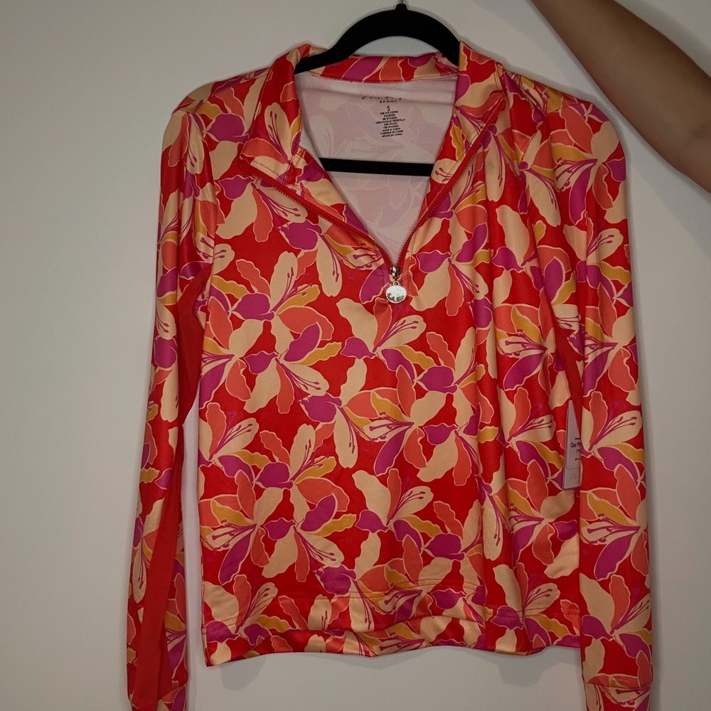 Vibrant Floral Long Sleeve Women's Top